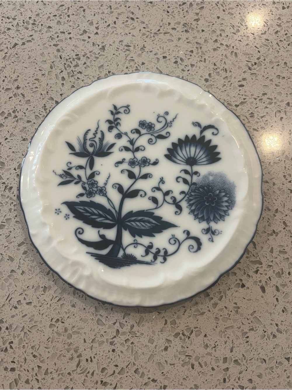 Blue onion, porcelain dish